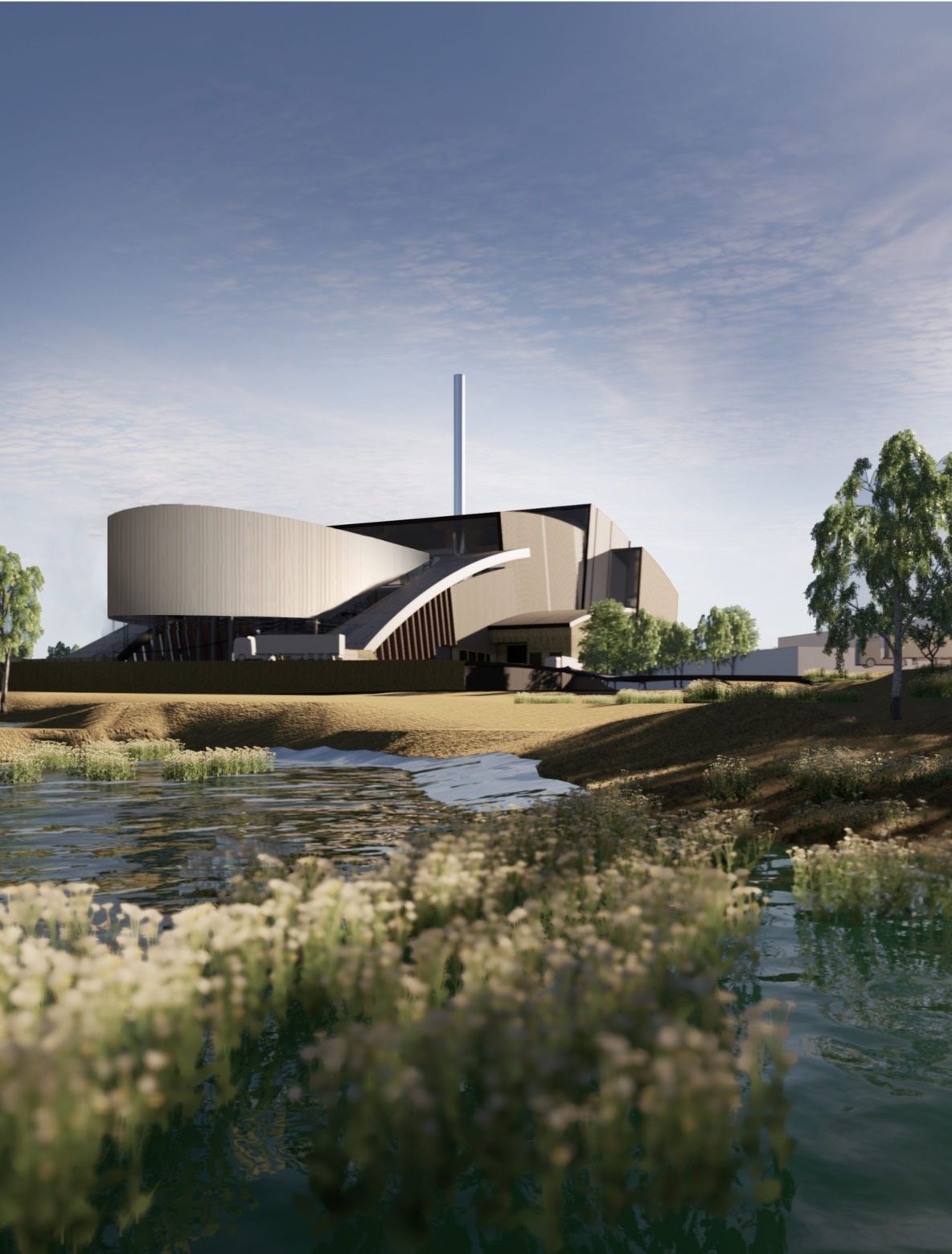 sustainable architecture render woodlawn advanced energy recovery centre