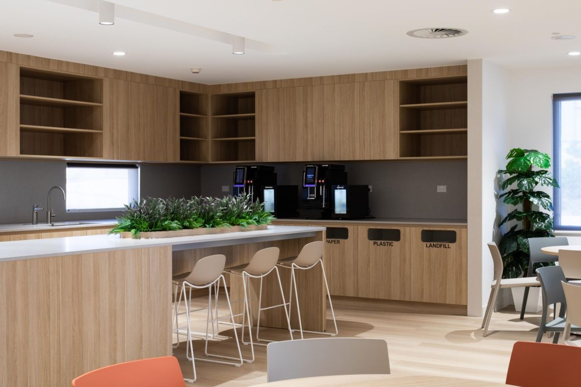 workplace kitchen interior photography vaxxas laboratory