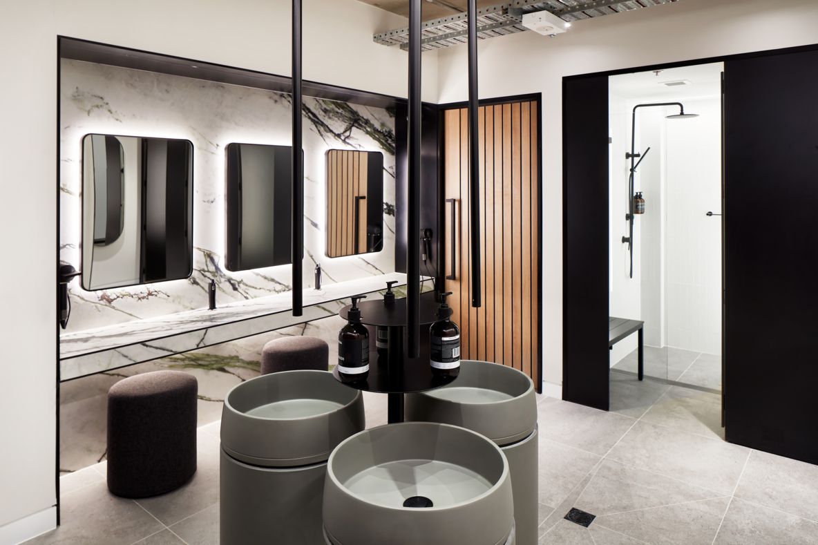 interior design architecture workplace end of trip facilities