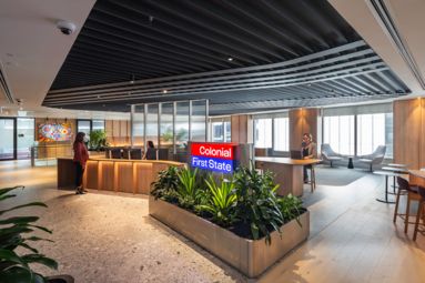 Modern workplace interior design 400 george street sydney