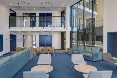 ANU Bruce & Wright Hall student housing architecture interior design