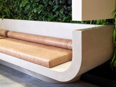 540 Wickham Street modern interior design with leather seating
