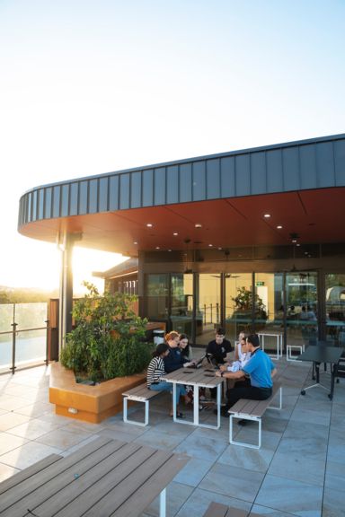 JCU architectural innovation and outdoor study area