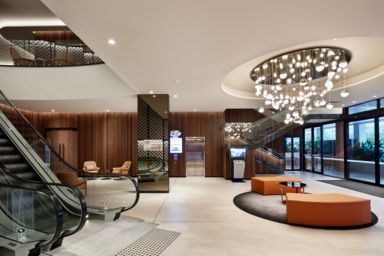 Club Auburn foyer interior design