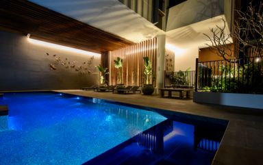 residential architecture with pool west village