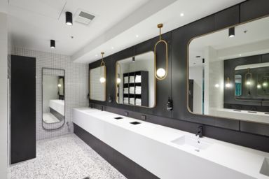 Modern interior bathroom design