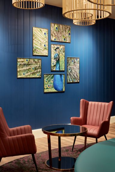 Club Auburn modern interior design and seating