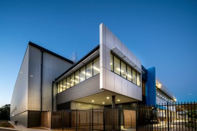 Architectural design building exterior at Stockland Warwick Farm