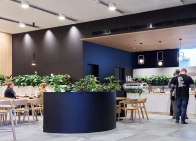 540 Wickham Street HQ commercial cafe interior design