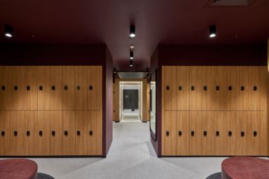 End of Trip Facility interior design locker rooms