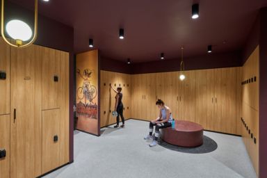 Modern interior locker rooms End of Trip Facility