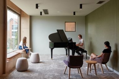 Student housing common areas music room