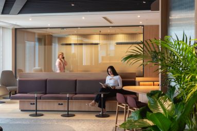 Modern workplace interior design 400 george street sydney