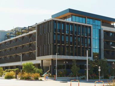 Curtin University, St Catherine's College modern architecture building exterior