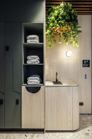 Network10 End of Trip modern interior bathroom and locker area