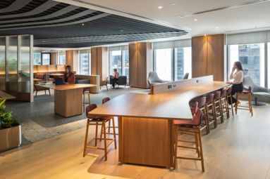Modern workplace interior design 400 george street sydney