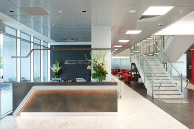 commercial architecture workplace puma reception area
