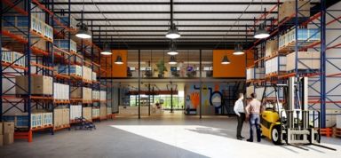 Commercial architecture design workplace