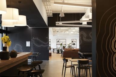 student housing interior design Twin Dolphin Building