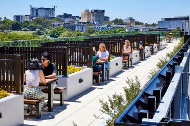 Kensington Unilodge student housing architecture rooftop