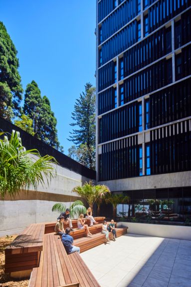 Kensington Unilodge student housing architecture courtyard