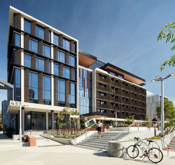 Modern commercial architecture Curtin University, Halls of Residence