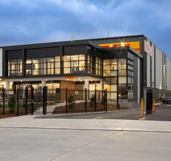 Commercial architecture DHL industrial warehouse