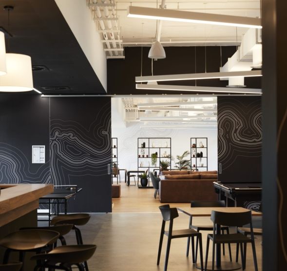 student housing interior design Twin Dolphin Building