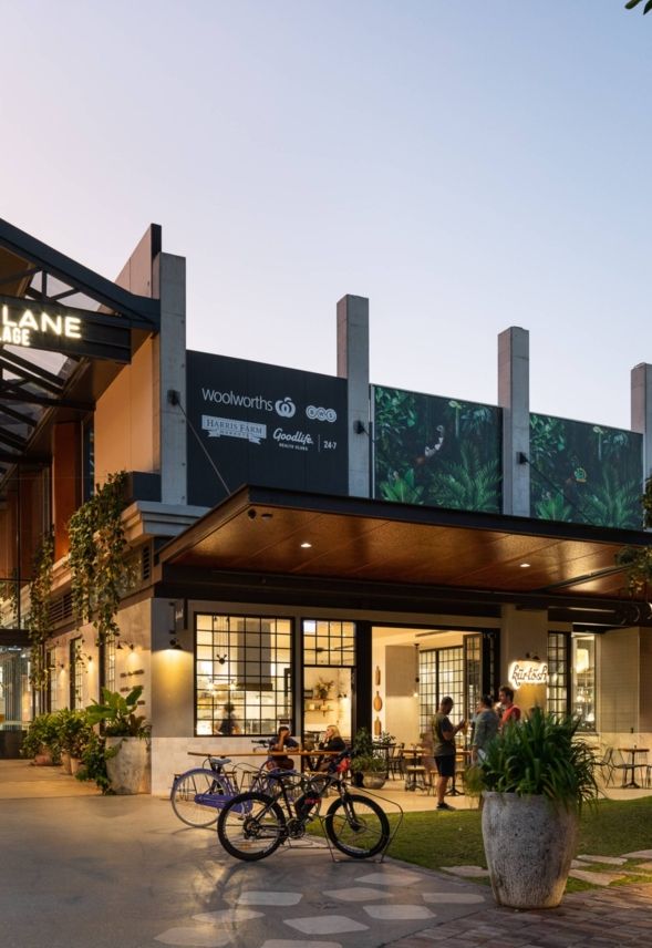Modern commercial architecture West Village Shopping Precinct