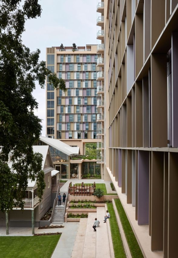 Architectural style blend student housing Kev Carmody House UQ
