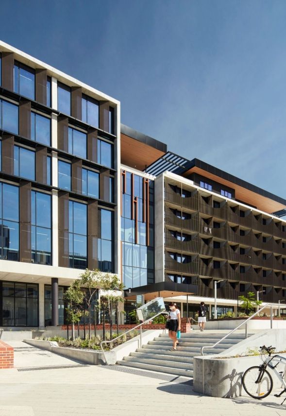 Modern commercial architecture Curtin University, Halls of Residence