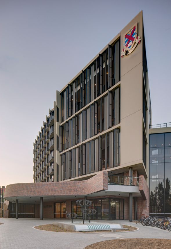 Blend of modern and traditional architectural styles ANU, Bruce & Wright Hall