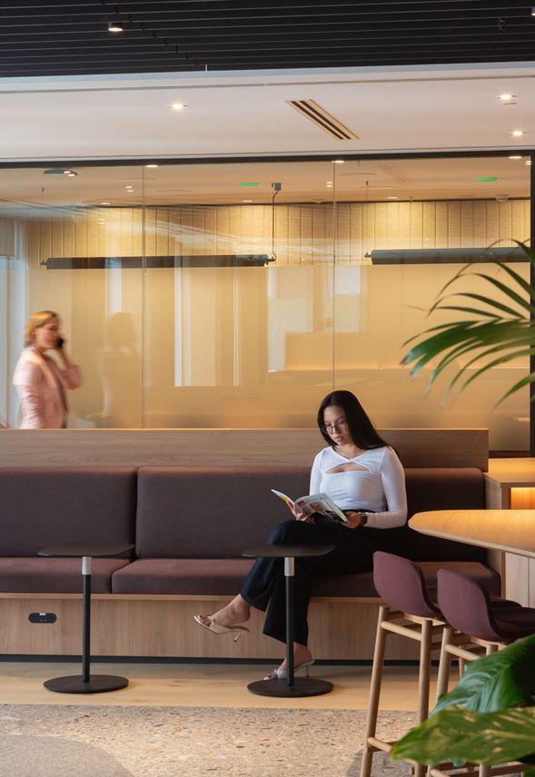 Modern workplace interior design 400 george street sydney