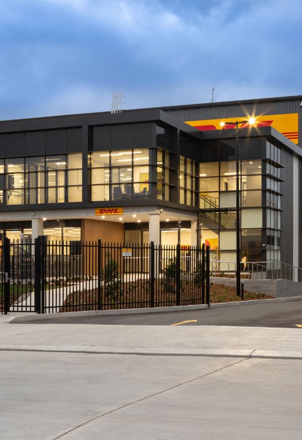 Commercial architecture DHL industrial warehouse