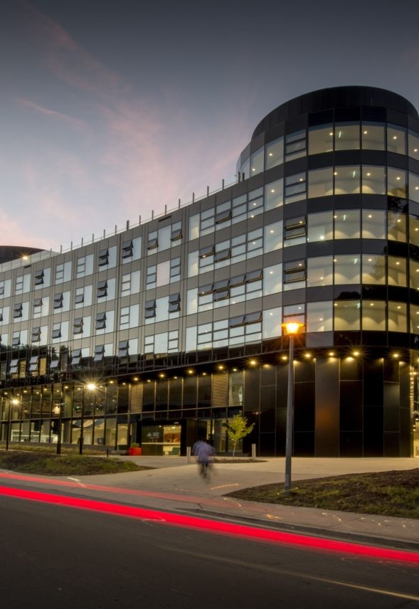 Modern architecture student housing building design ANU, Wamburun Hall