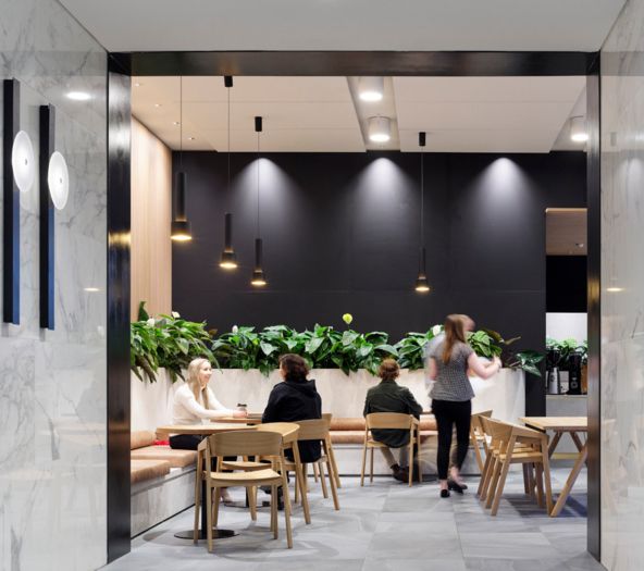 Commercial workplace modern interior design at 540 Wickham Street HQ