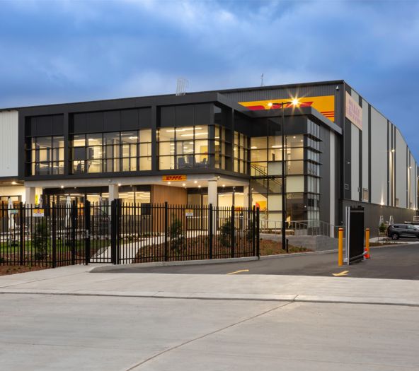Commercial architecture DHL industrial warehouse