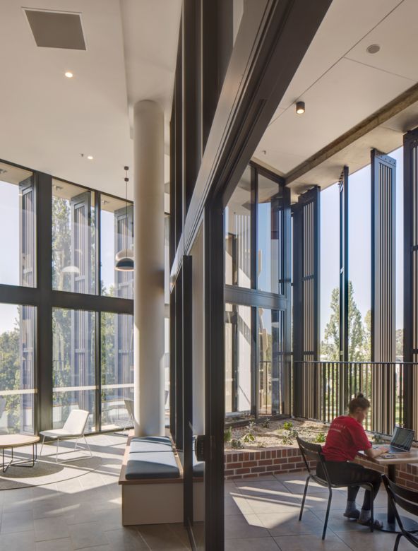 ANU Bruce & Wright Hall communal study space interior design