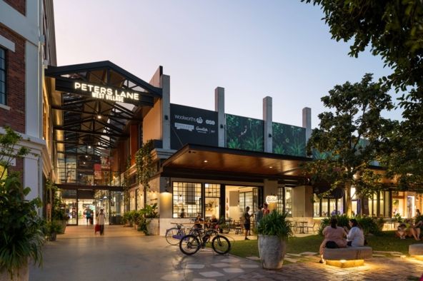 Modern commercial architecture West Village Shopping Precinct