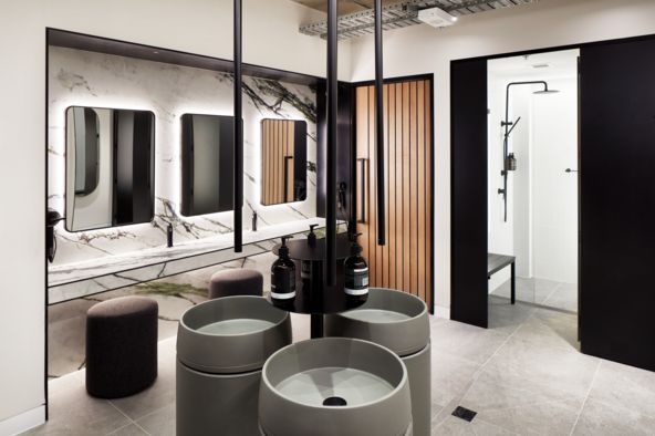 interior design architecture workplace end of trip facilities