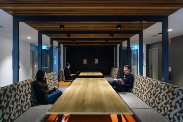 student housing communal area interior