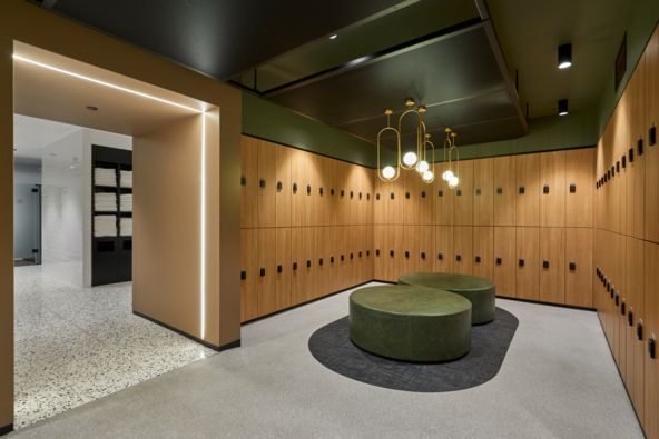 End of Trip Facility modern interior change room facilities