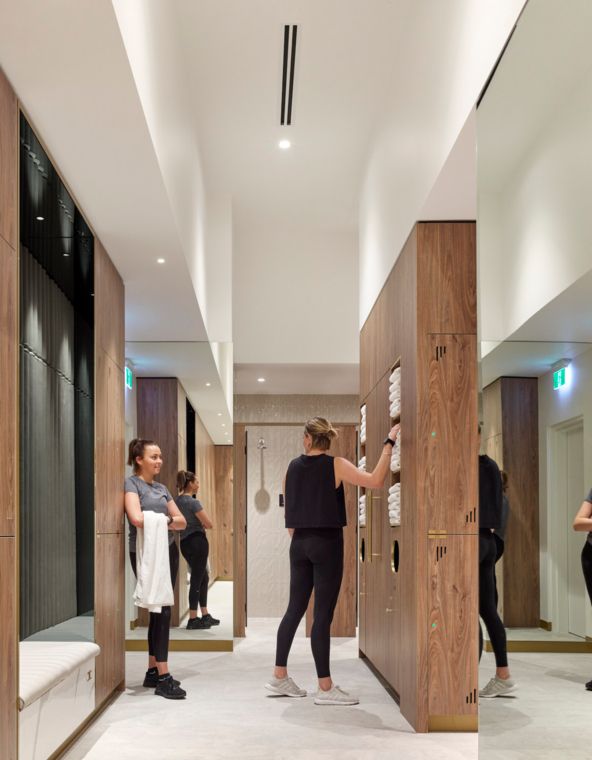 End of trip facility design modern interior change rooms