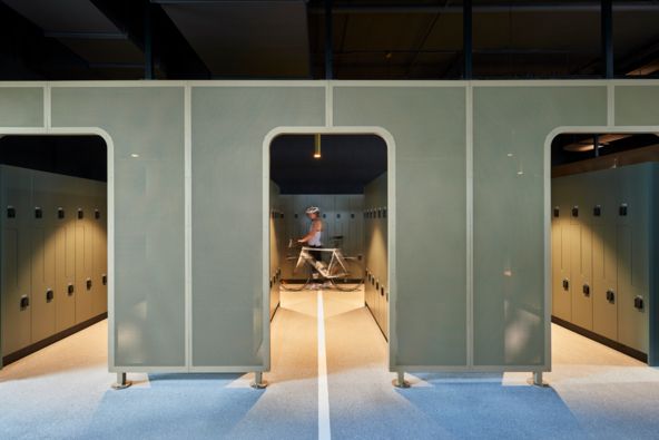 End of Trip Facility modern interior architectural design