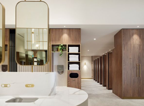 End of trip facility modern interior design