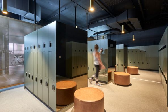 End of Trip Facility modern interior locker room design