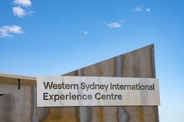 Western Sydney International Experience Centre sign