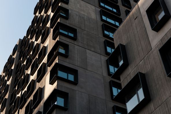 UTAS student housing architecture facade detail