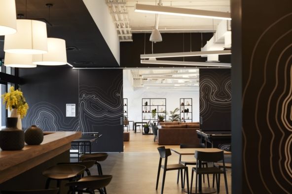 student housing interior design Twin Dolphin Building