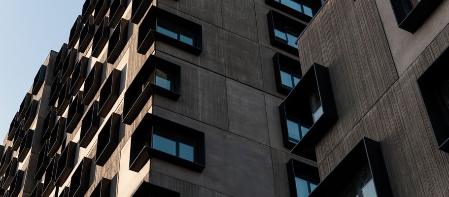 UTAS student housing architecture facade detail